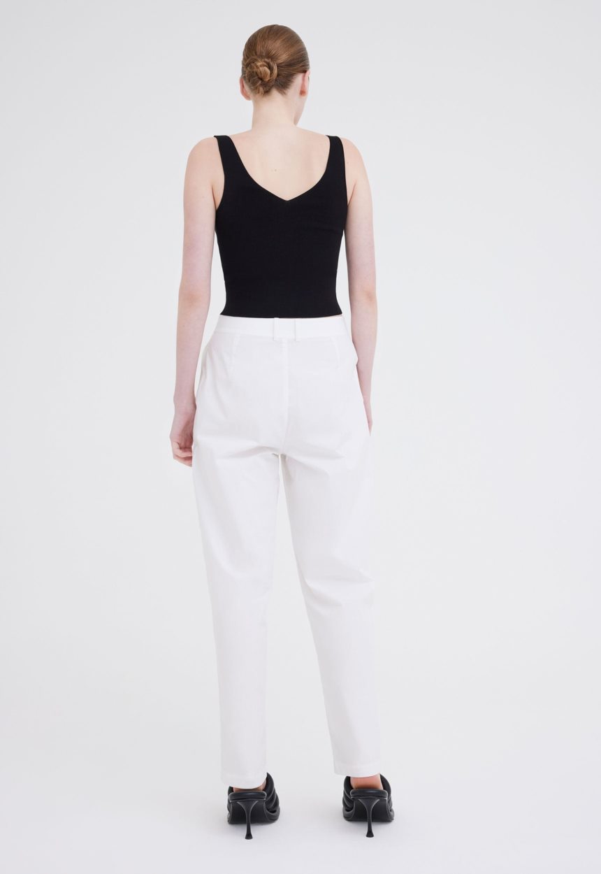 Jac + Jack Port Cotton Pant - White